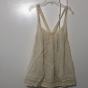 AE Cream Cross Back Top
